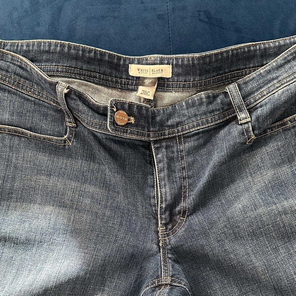 Indigo Blue Women's Wideleg NOIR Cropped Stretch Jeans